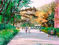 上野公園(水彩画 ) - メルカリ