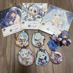 유키 미쿠 SNOW MIKU 상품 세트 미니 색종이 러버스트