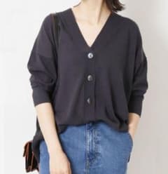 Spick & Span - スピック&スパン ICECOTTON BIG Vカーディガン 長袖 F ネイビー 訳あり】スピック アンド スパン ビッグカーディガン - メルカリ