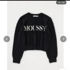 MOUSSY ブラック シャギーニットのサムネイル