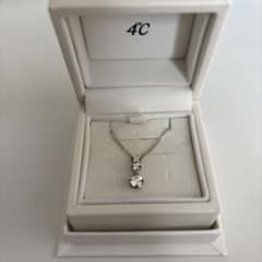 4℃ ネックレス シルバーカラー ストーン