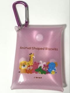 たべっ子どうぶつ クリアスクエアケース ポーチ ピンク キーホルダー 送料無料