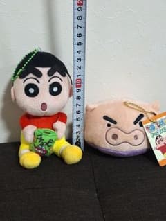 신품 미사용품 크레용 신짱 부리부리자에몽 봉제인형 스트랩 첨부