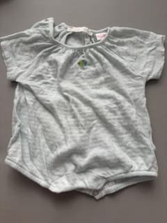 ZARA BABYライトブルー 半袖ロンパース 0-1ヶ月のサムネイル