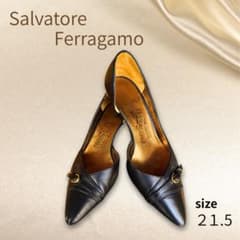 Salvatore Ferragamo / フェラガモ パンプス 黒 21.5㎝のサムネイル