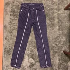 20ss Bleached Denim Zipped Pants/Blackのサムネイル