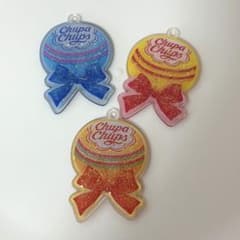 Chupa Chups アクリルチャーム 3個セット ラメ入り1枚90円のサムネイル