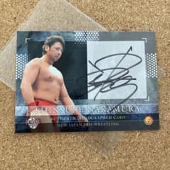 BBM プロレス 中邑真輔 直筆サインカード 新日本プロレス WWE 08
