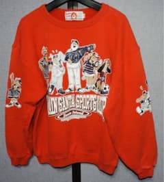 希少ヴィンテージ品 CAPTAIN SANTAキャプテンサンタトレーナー 赤のサムネイル