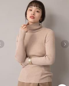【Audrey and John Wad】コットンカシミヤ リブニットタートルのサムネイル