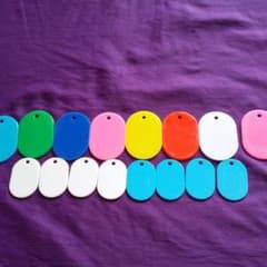 プラスチック 名前プレート ２種サイズ（16枚）のサムネイル