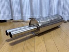 空タイコ加工済み ワンオフ用42.7φデュアルマフラー 丸タイコ ステンレスのサムネイル