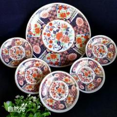 有田焼 金襴手古伊万里文様 大皿1小皿5 陶和苑 未使用 高島屋