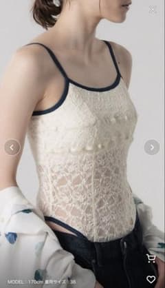 【ELCHELE】新品タグ付き　LACE CAMI BODYSUITのサムネイル