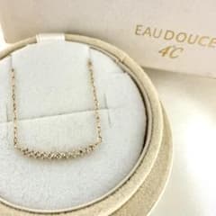 EAUDOUCE4℃ K10 ダイヤモンド ライン ネックレス 11石 ケース付 - メルカリ