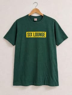 SIX LOUNGE Tシャツ グリーン ロゴT バンドT ライブT　XLサイズのサムネイル