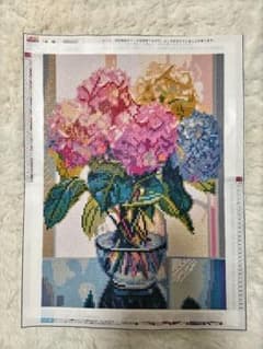 ダイヤモンドアート完成品　あじさいのサムネイル