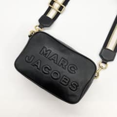 美品✨マークジェイコブス ショルダーバッグ FLASH エンボス レザー 黒 