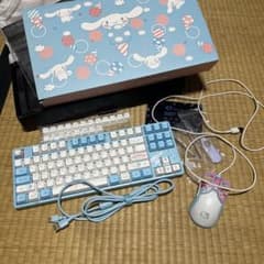 シナモン サンリオ Razer AKKO 光るゲーミングキーボード マウス まと シナモン、サンリオ Razer AKKO 光るゲーミングキーボード マウス