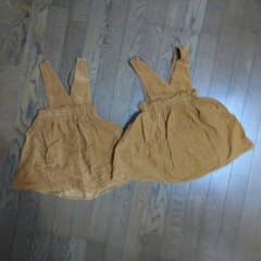 コーデュロイ ジャンバースカート 100cm 2枚セット　せらひのサムネイル