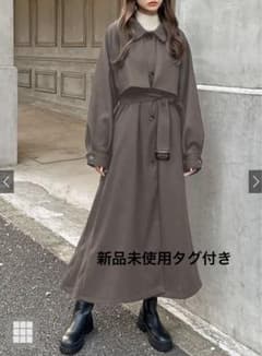 ベルト付き襟2Wayモッサニットロングコート[fo1626]のサムネイル