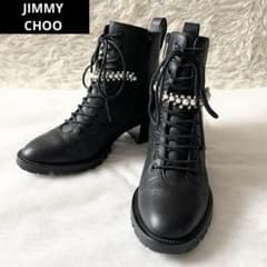 未使用級✨　JIMMY CHOO Cruz65 ショートブーツ　レザー 未使用級✨ JIMMY CHOO Cruz65 ショートブーツ レザー - メルカリ