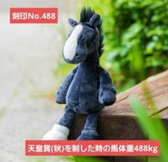 【新品】 限定 NICI ニキ ぬいぐるみ イクイノックス 顕彰馬記念 45番 C*E様 NICI(ニキ)/ぬいぐるみ35㎝ イクイノックス顕彰馬記念モデル