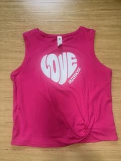 JAZZERCISE タンクトップ ピンク　LOVE LOVE JAZZERCISE ノースリーブ トレーニングトップ S - メルカリ