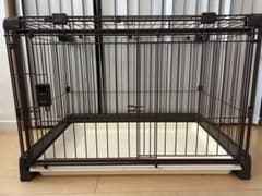 Richell 中型犬用 ケージ ブラウン　屋根付きのサムネイル