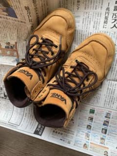 VANS スニーカー　ハイカット　茶　ブラウン　ベージュ　27cmのサムネイル
