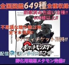 ポケモン】ホワイト 配信 6vメタモン付き 道具完備 ポケットモンスター