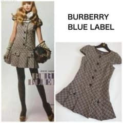 激レア【バーバリー】Sサイズ ワンピース y2k BURBERRY BLUE LABEL バーバリーブルーレーベル ワンピース B