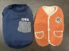 EDWIN 犬服 2点セット トレーナー ボアベストのサムネイル