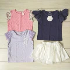 ジャスミンままさま☆女の子　夏服　トップス　スカート　まとめ売り　90 100のサムネイル