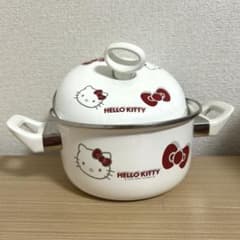 未使用級　ハローキティー　両手鍋　ステンレス　シルバー　20cm お鍋　キティー 未使用級 ハローキティー 両手鍋 ステンレス シルバー 20cm お鍋