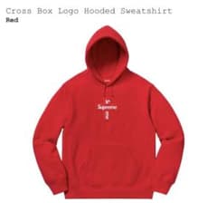 Cross Box Logo Hooded Sweatshirt 赤 M Redのサムネイル