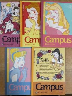 Campus 디즈니 프린세스 노트 5권 세트