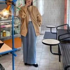 新品 レディース トレンド ロング丈 デニム スカート おしゃれコーデ おでかけのサムネイル