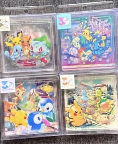 ポケモン30周年アクリルブロック シンオウ ホウエン ジョウト カントー