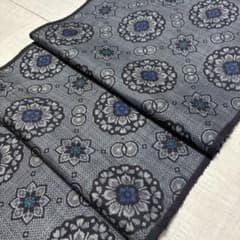 着物 ハギレ 正絹 藍大島紬 割込み絣 華紋 巾37×152cm ⑥【81】 - メルカリ