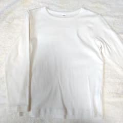 ☆無印良品 長袖カットソー 白シャツ 120☆のサムネイル