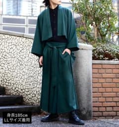 MISAMARU 袴スカート 深緑 LL 新品 メンズ レディース 和装のサムネイル
