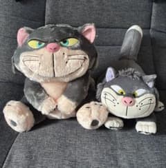 シンデレラ　ルシファー　メガジャンボぬいぐるみ　Lぬいぐるみ　ディズニー　2種