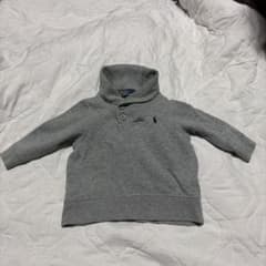 RALPH LAUREN グレー ジップアップパーカー　80cmのサムネイル