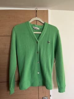 LACOSTE グリーンカーディガン 34のサムネイル