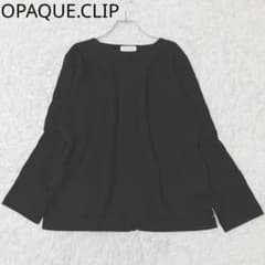 OPAQUE.CLIP Long-Sleeve Cut and Sew Top, Black, Organic Cotton, Plain, Size L