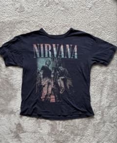 NIRVANA ニルヴァーナ GILDAN フォトT バンドT 黒 古着のサムネイル