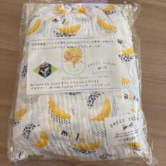 【新品未使用】ベビーおくるみ 綿ガーゼ フルーツ柄巾着付きのサムネイル
