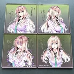 蔦町ちとせ アマカノ2 ピロ水 アクリル コースター セット 版画展 全4