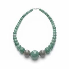 翡翠 ヒスイ グラデーション ネックレス シルバー925 - メルカリ